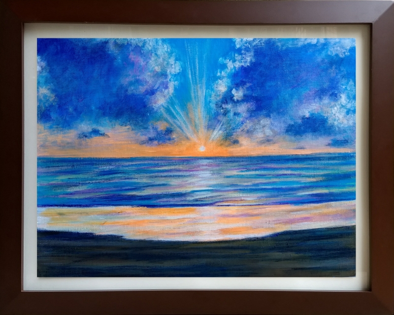 Dawn at sea. Padre island. by artist Anastasia Shimanskaya